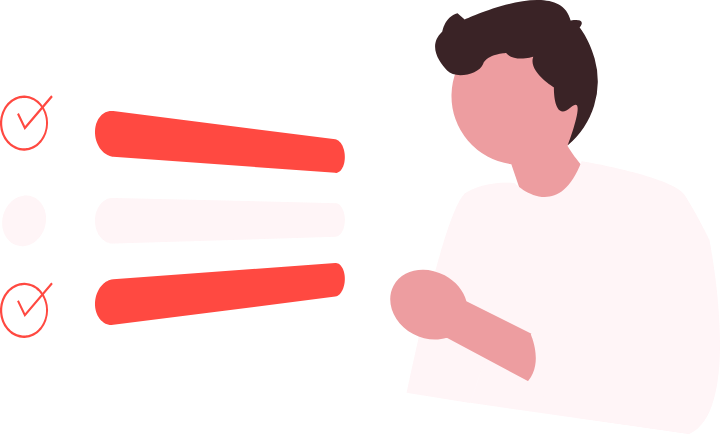 複数のカード会社の条件を比べるイラスト