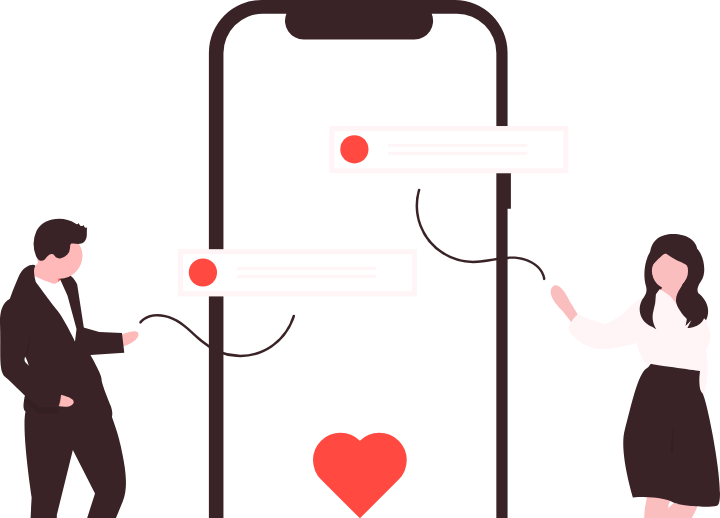 利用者の声を確認するイラスト
